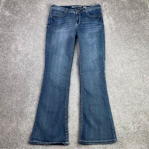 Wallflower Feisty Curvy Jeans Women's 11 Blue Bootcut Low Rise Dark Wash Stretch